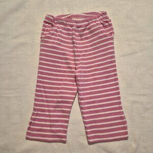 Jojo Maman Bébé girls girls size 4-5 years pink & white striped cropped pants